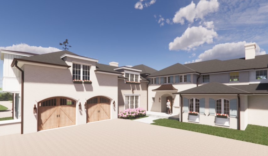 Architectural rendering of a Caliber custom home in Cherry Hills Village