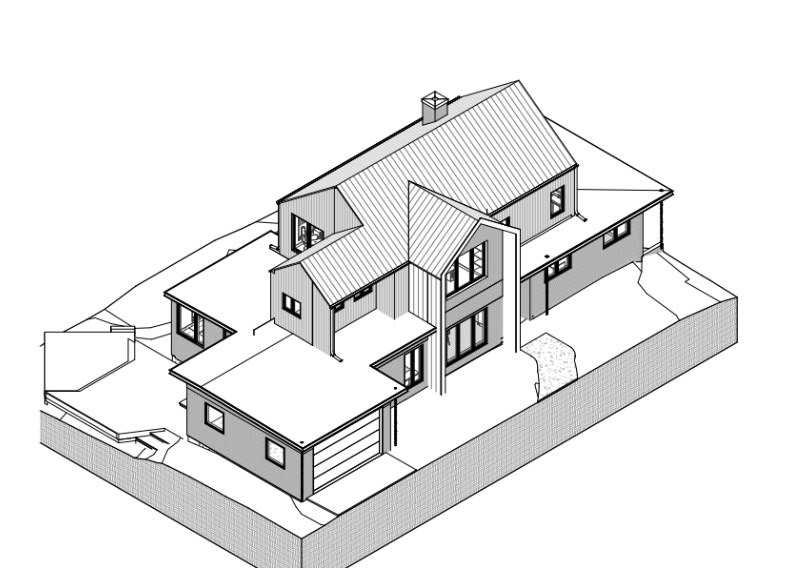 Architectural rendering of a Caliber custom home addition project in Lakewood