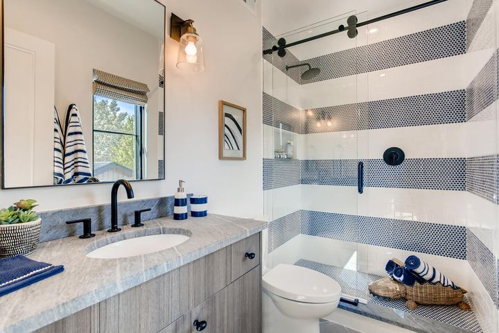 2nd Floor Bathroom of a Caliber custom home at 1036 S Columbine Street in Denver