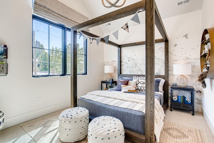 2nd Floor Bedroom of a Caliber custom home at 1036 S Columbine Street in Denver