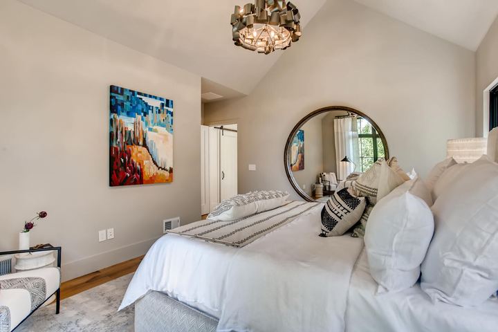 2nd Floor Master Bedroom of a Caliber custom home at 1036 S Columbine Street in Denver