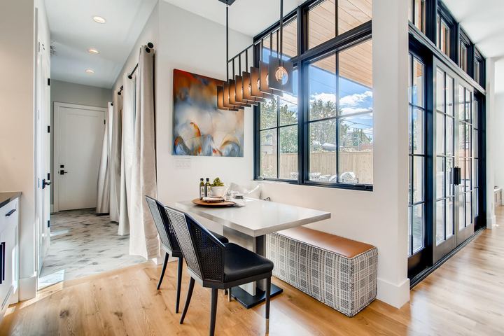Breakfast Area of a Caliber custom home at 1036 S Columbine Street in Denver