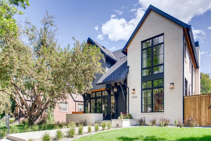 Exterior Front of a Caliber custom home at 1036 S Columbine Street in Denver