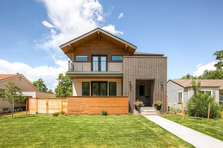Exterior of a Caliber custom home in Cory-Merrill, Denver