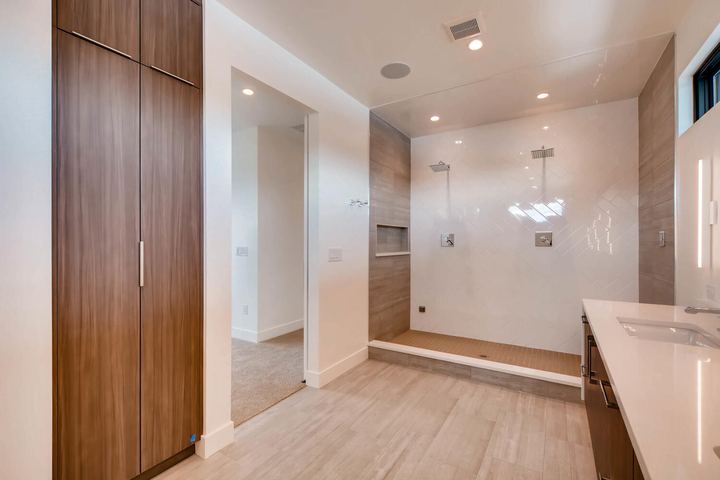 2nd Floor Master Bathroom of a Caliber custom home at 1165 S Adams in Denver