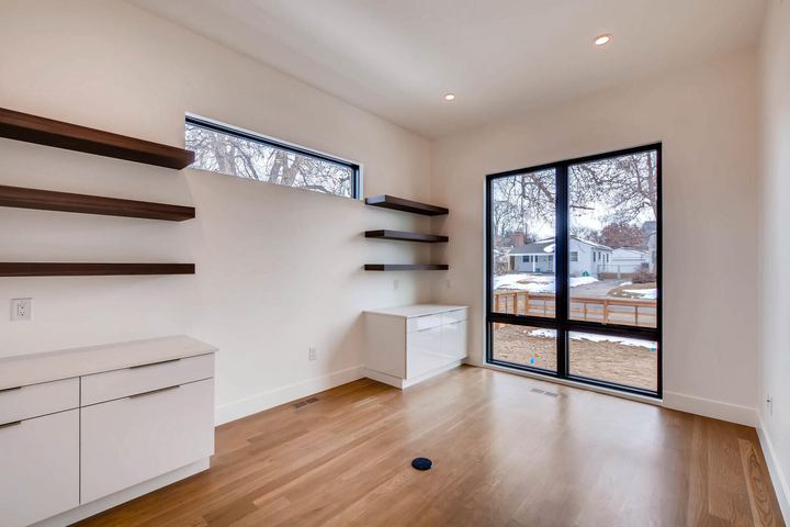 Office of a Caliber custom home at 1165 S Adams in Denver