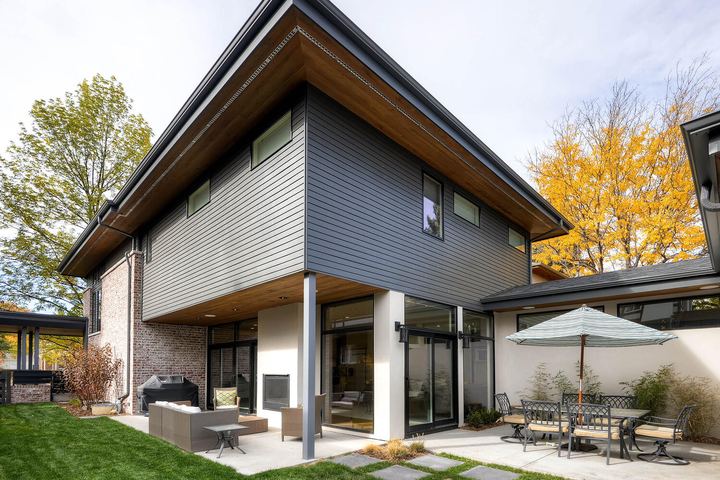 Back Yard of a Caliber custom home at 1374 S Lafayette St in Denver