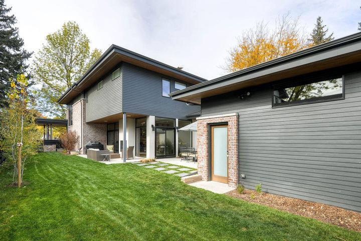 Back Yard of a Caliber custom home at 1374 S Lafayette St in Denver