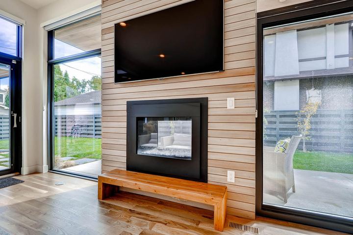Fire Place of a Caliber custom home at 1374 S Lafayette St in Denver