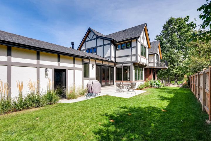 Back Yard of a Caliber custom home at 1379 S Lafayette St in Denver