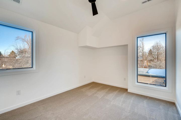 2nd Floor Bedroom of a Caliber custom home at 1442 S Clarkson St in Denver