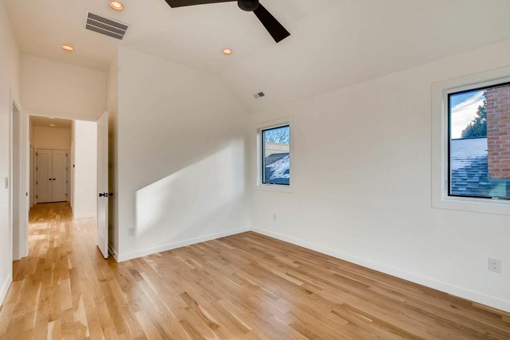 2nd Floor Master Bedroom of a Caliber custom home at 1442 S Clarkson St in Denver