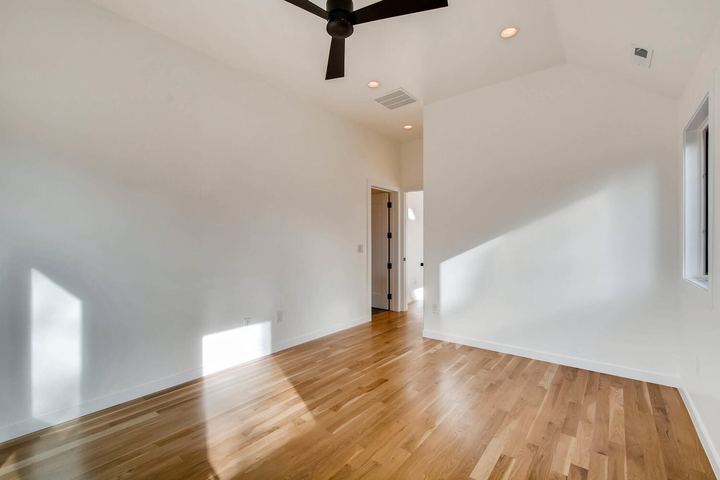 2nd Floor Master Bedroom of a Caliber custom home at 1442 S Clarkson St in Denver