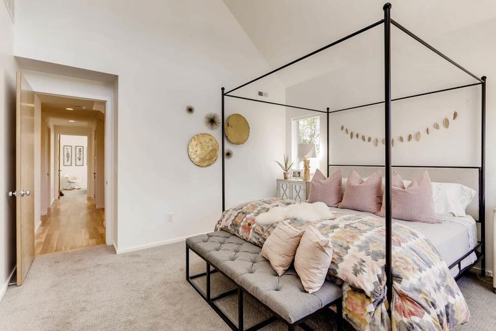 2nd Floor Master Bedroom of a Caliber custom home at 1716 W 34th Ave in Denver