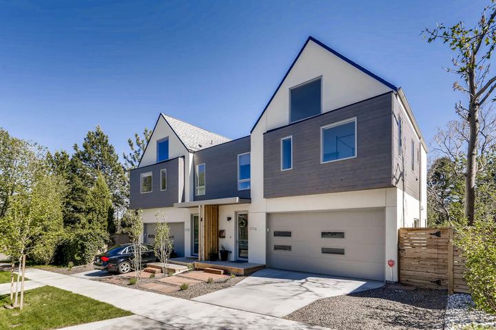 Exterior Front of a Caliber custom home at 1716 W 34th Ave in Denver