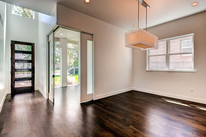 Dining Room of a Caliber custom home at 1803 S Clarkson in Denver