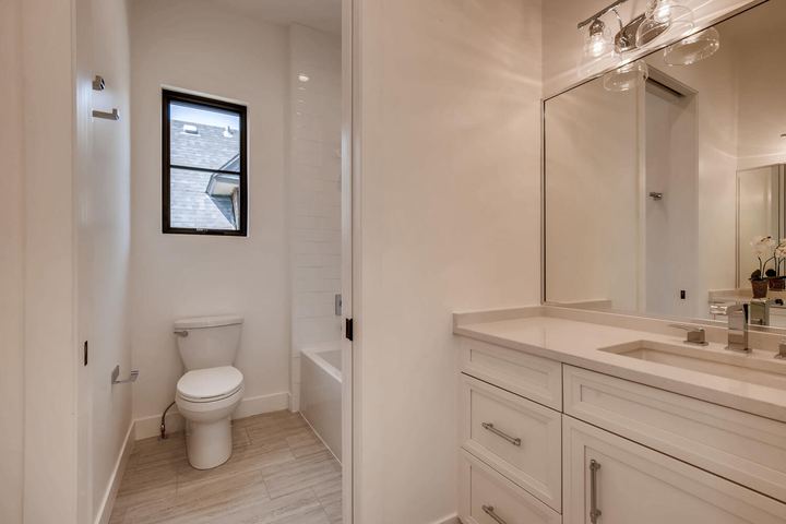 2nd Floor Bathroom of a Caliber custom home at 1923 W 37th Ave in Denver