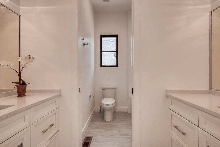 2nd Floor Bathroom of a Caliber custom home at 1923 W 37th Ave in Denver