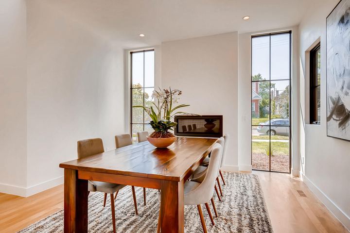 Dining Room of a Caliber custom home at 1923 W 37th Ave in Denver