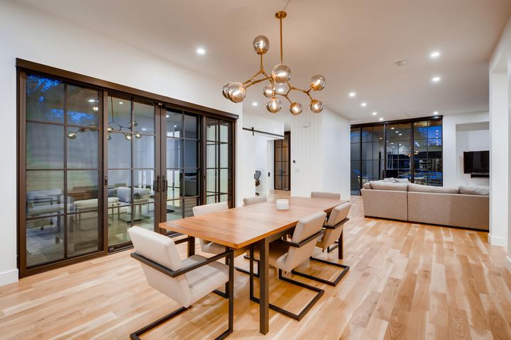 Dining Room of a Caliber custom home at 2010 S Clarkson St in Denver
