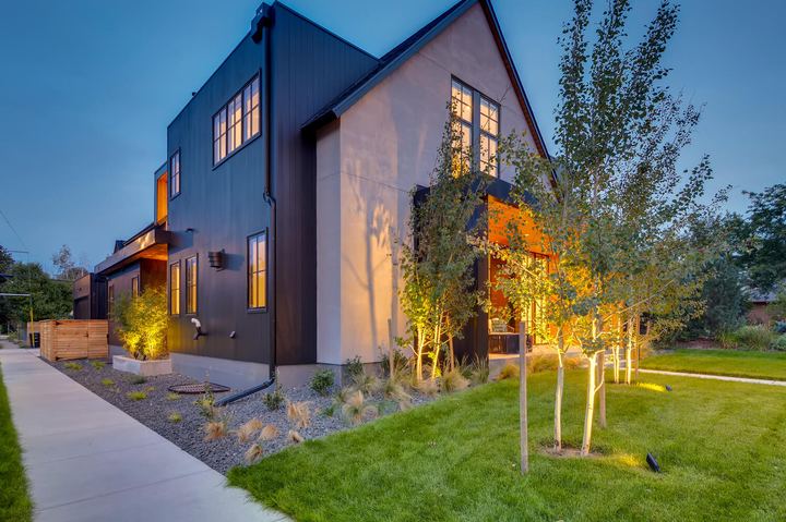 Exterior Side of a Caliber custom home at 2010 S Clarkson St in Denver