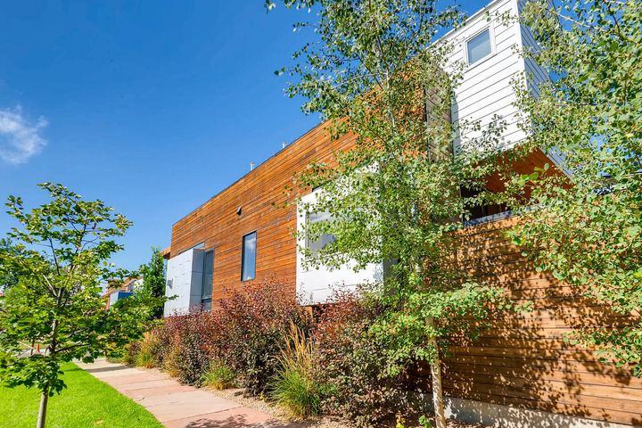 Exterior Rear of a Caliber custom home at 2203 W 33rd Ave in Denver