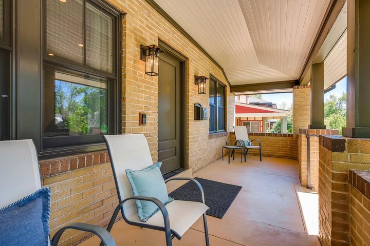 Front Patio of a Caliber custom home at 532 N High St in Denver