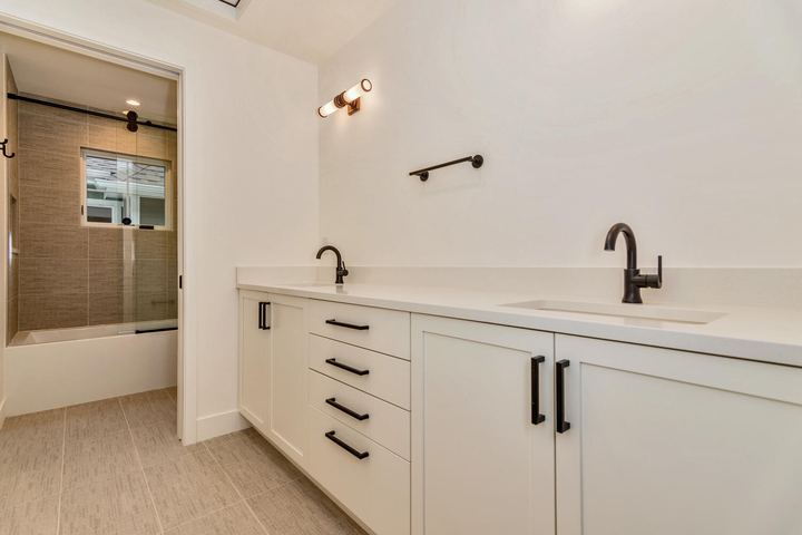 Bathroom of a Caliber custom home at 610 S Race St in Denver