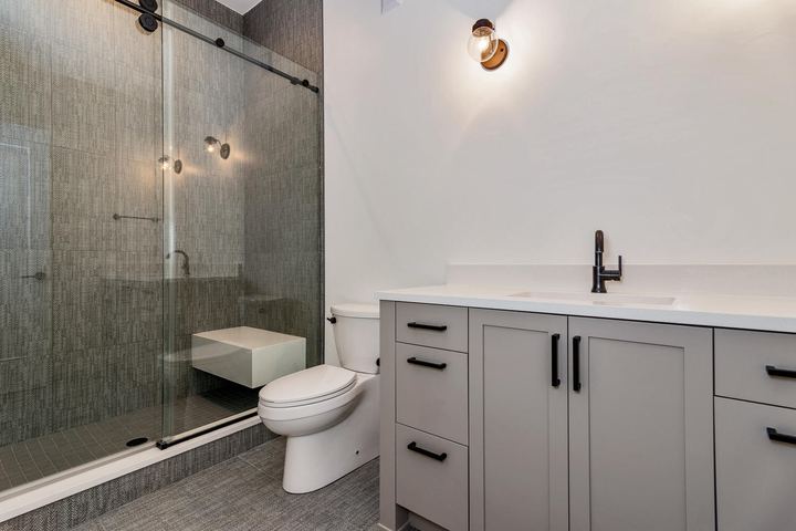 Bathroom of a Caliber custom home at 610 S Race St in Denver