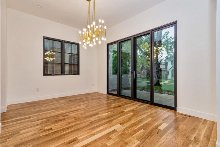 Dining Room of a Caliber custom home at 610 S Race St in Denver