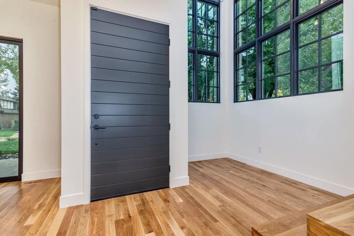 Entry Detail of a Caliber custom home at 610 S Race St in Denver