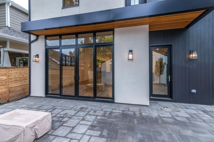 Patio of a Caliber custom home at 610 S Race St in Denver