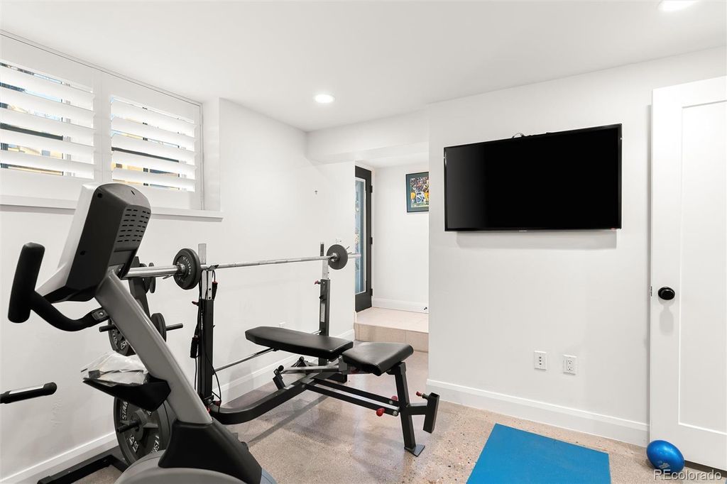 Home Gym of a Caliber custom home