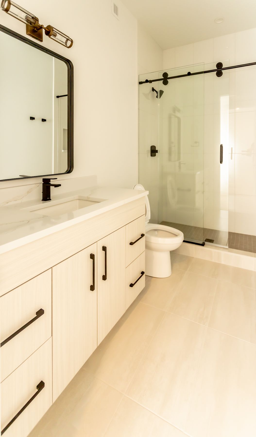 Bathroom of a Caliber custom home